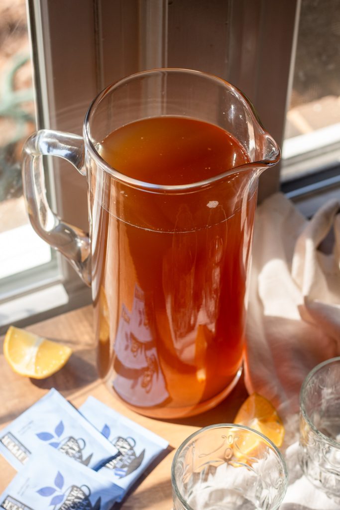 large pitcher of half tea, half lemonade